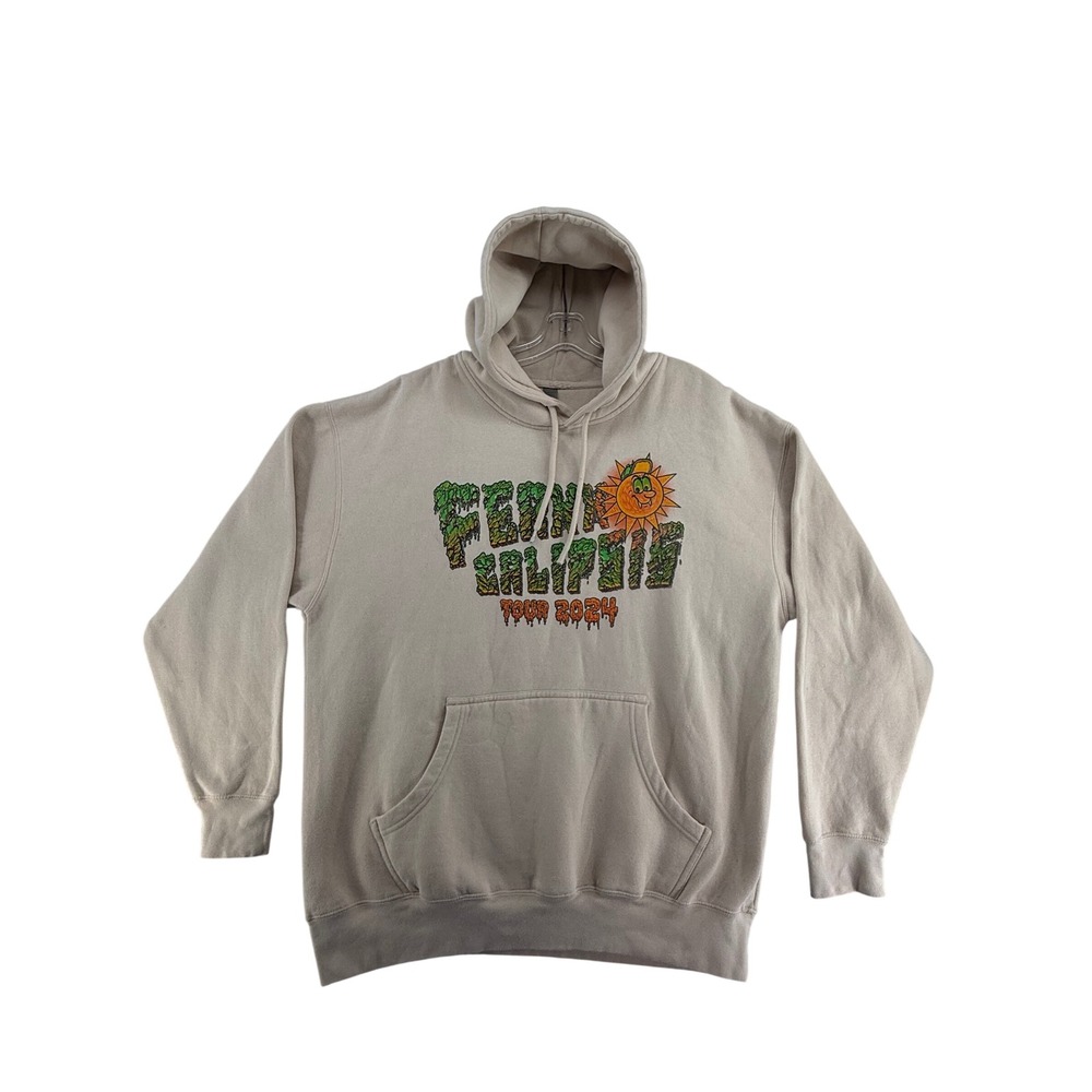 Feid Ferxxocalipsis Tour 2024 Hoodie XL Tan Official Concert Merch Ferxxo